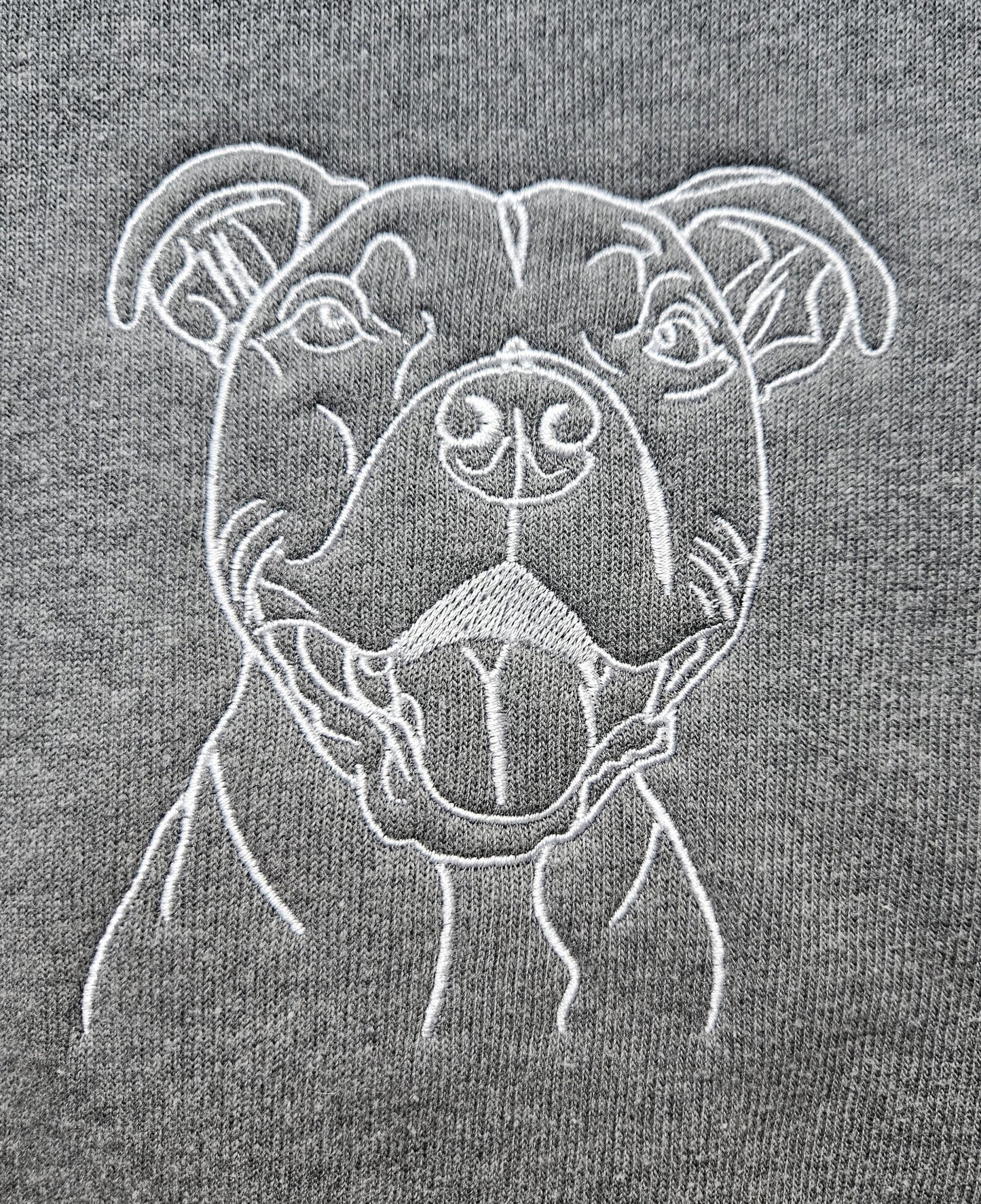 Custom Embroidered Pet Line Art Crewneck Sweatshirt