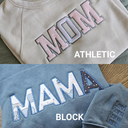 Embroidered Mama Onesie Applique Keepsake Sweatshirt Crewneck