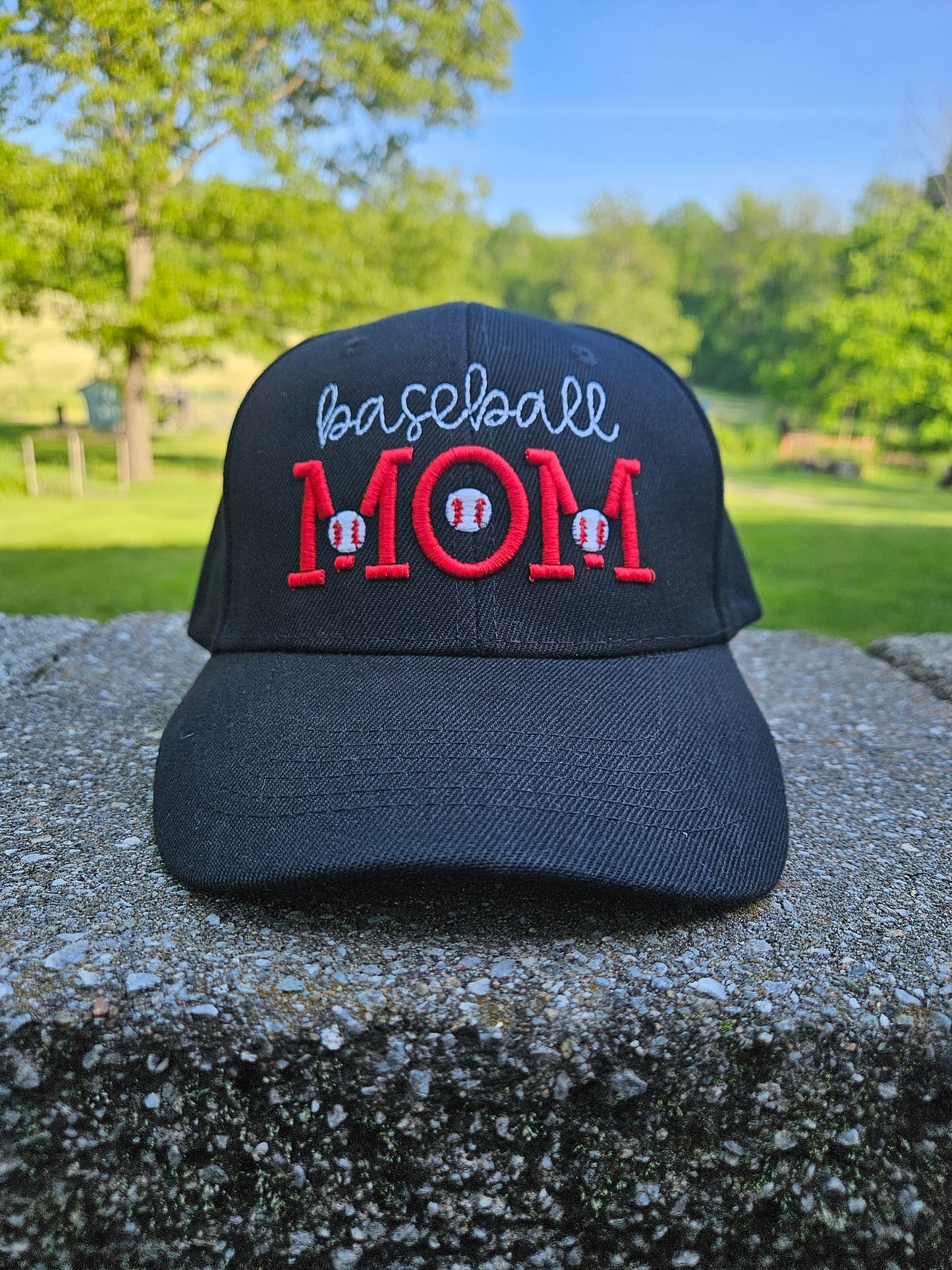 Baseball Mom Hat Customizable Puff Embroidery Cap