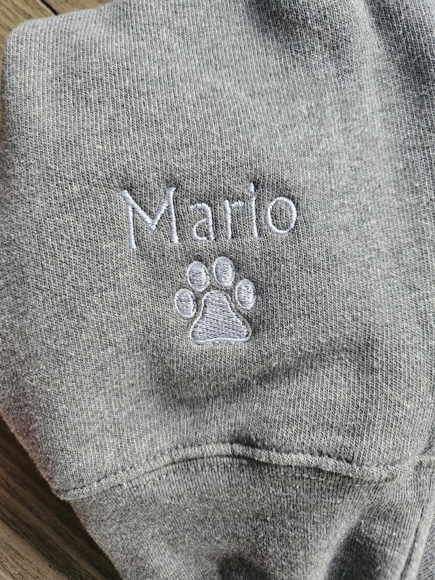 Custom Embroidered Pet Line Art Crewneck Sweatshirt