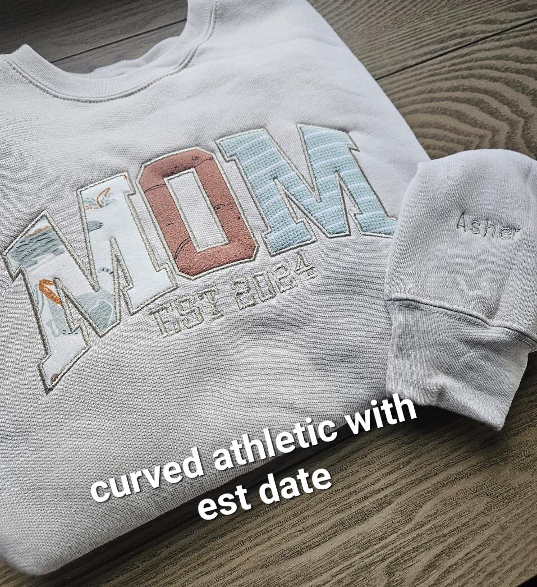 Embroidered Mama Onesie Applique Keepsake Sweatshirt Crewneck